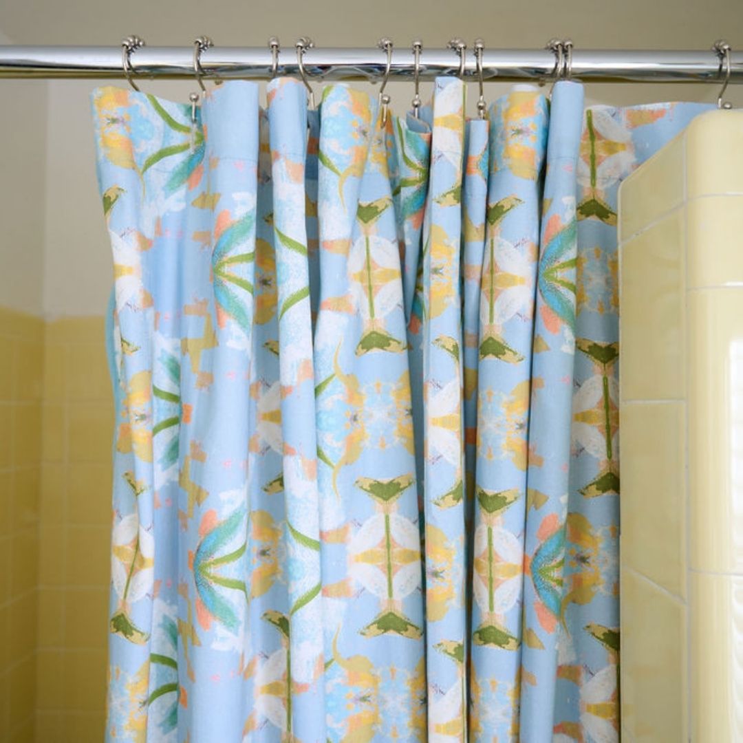 English Garden Blue Shower Curtain - Image 2