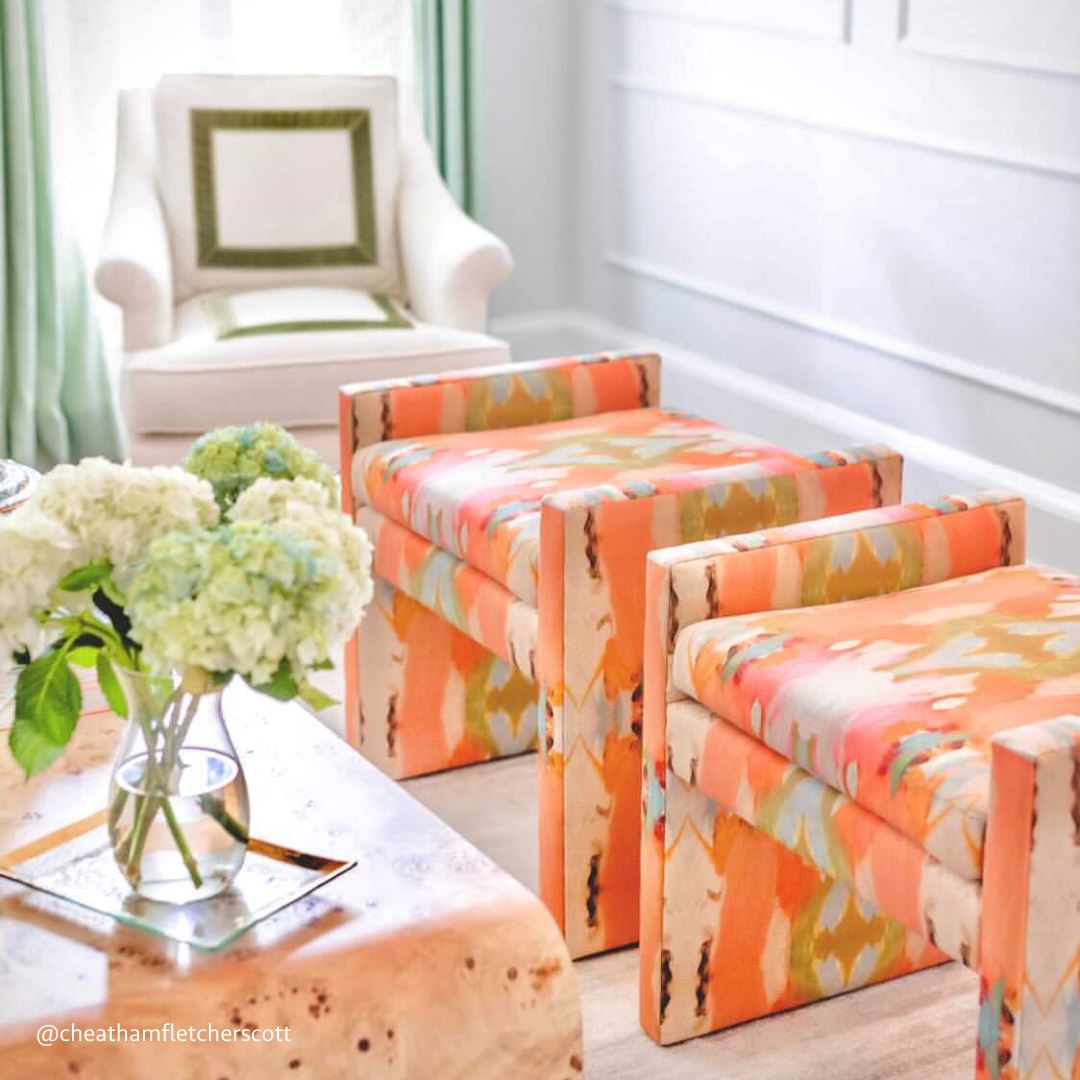 Under the Sea Orange Fabric by the Yard - Image 3