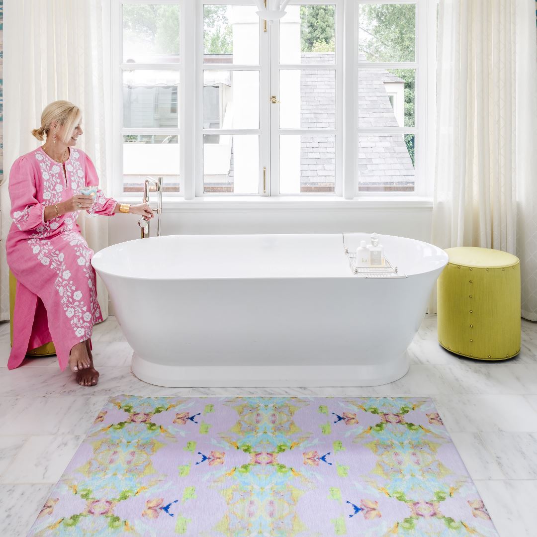 Stained Glass Lavender Floor Mat - Image 2