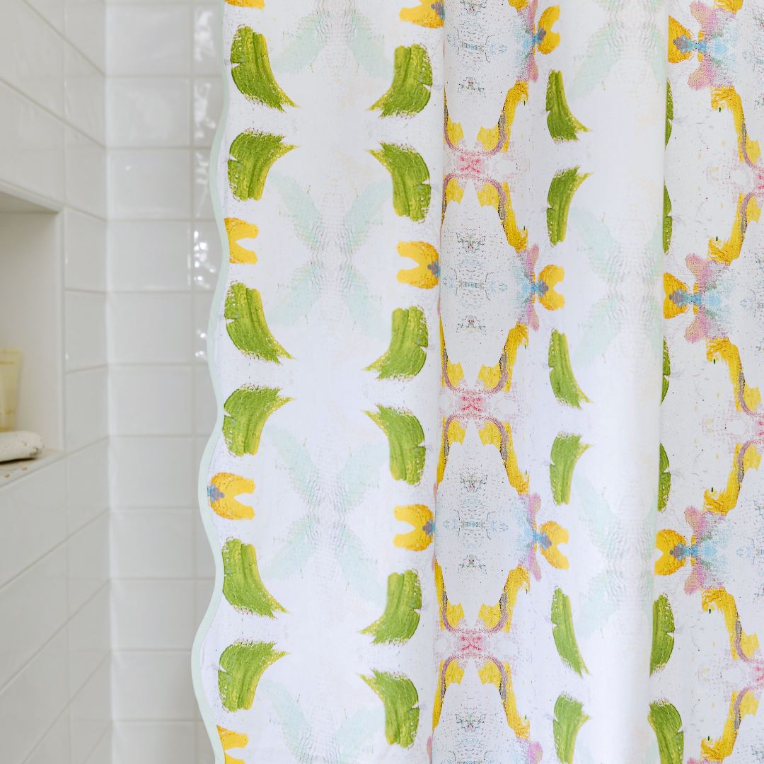Dogwood Scalloped Shower Curtain - Image 2