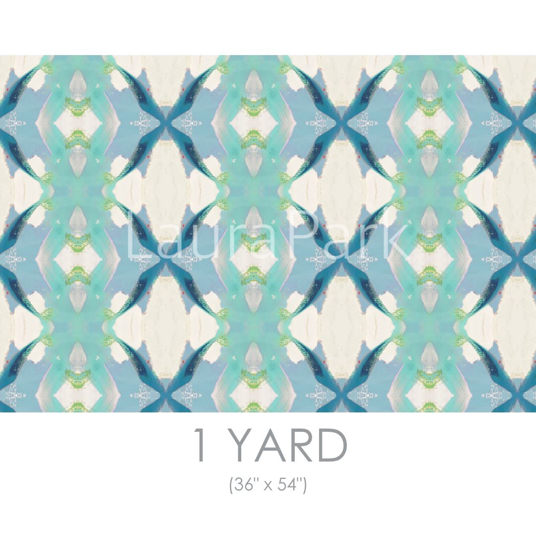 Jasmine Blue Fabric by the Yard - Image 2