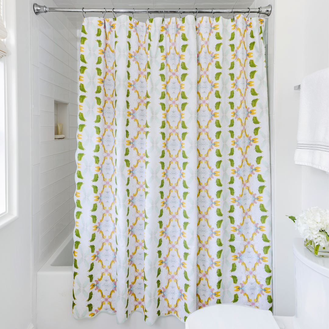 Dogwood Scalloped Shower Curtain - Image 4
