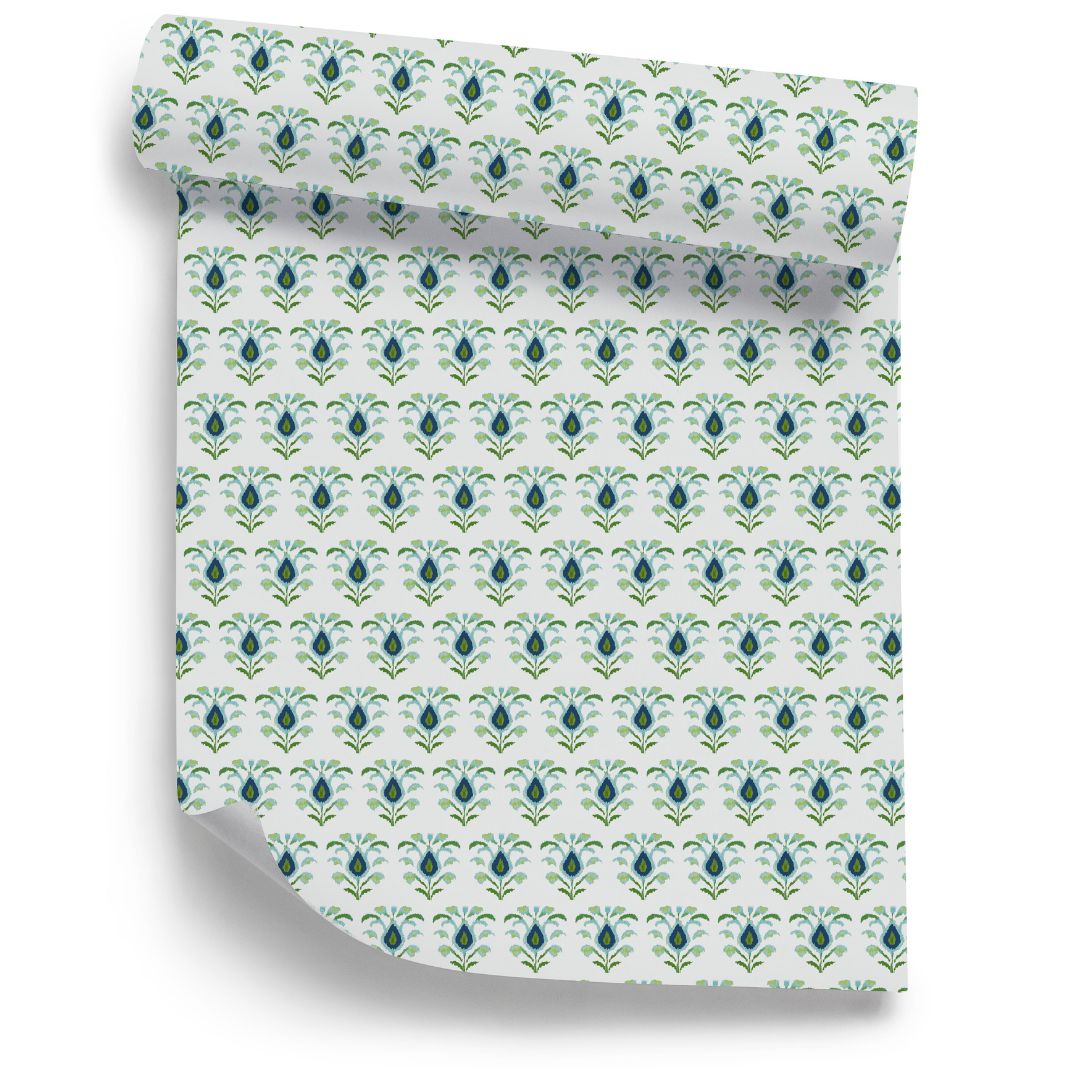Rosemary White Peel and Stick Wallpaper - Image 2