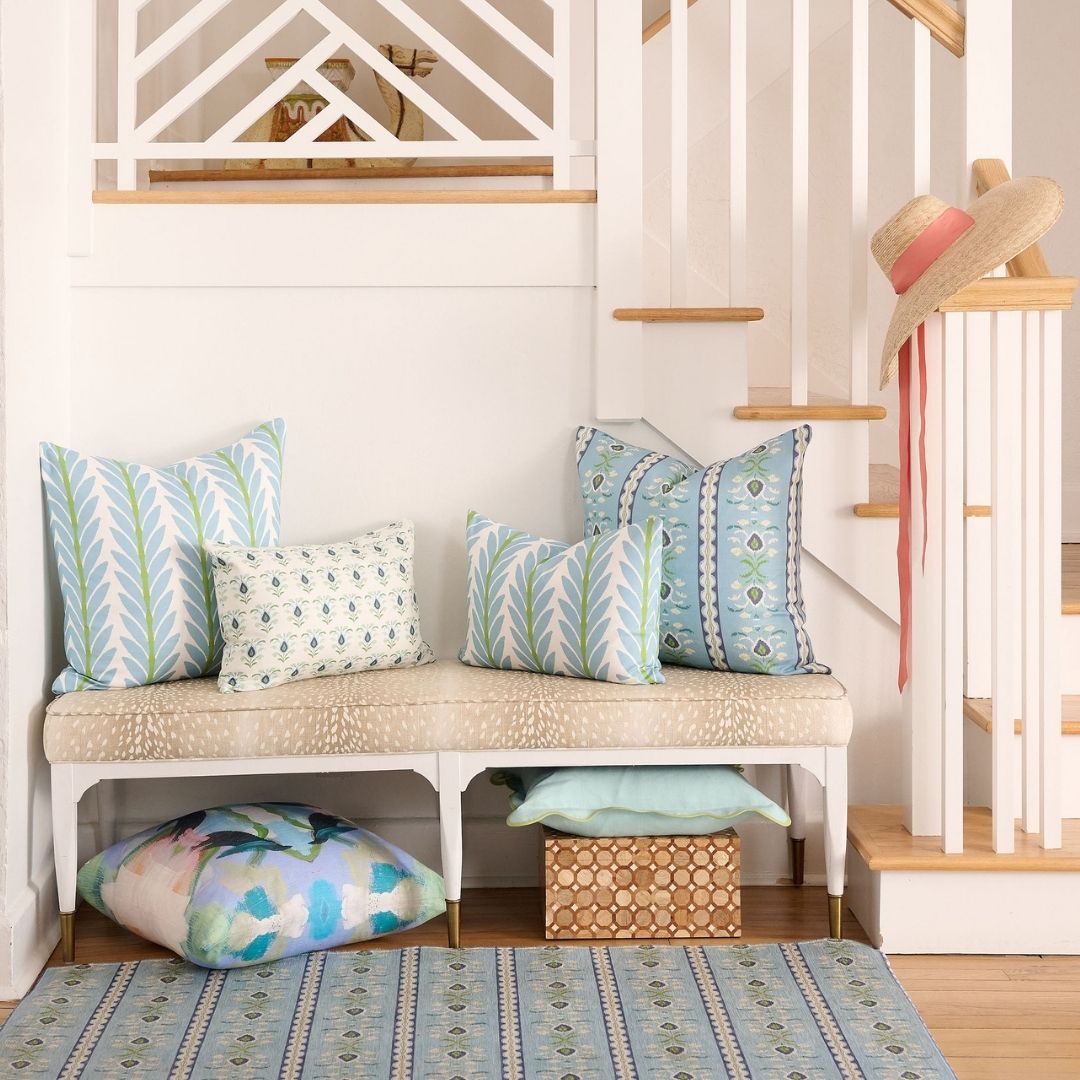 Rosemary Stripe French Blue Floor Mat - Image 2