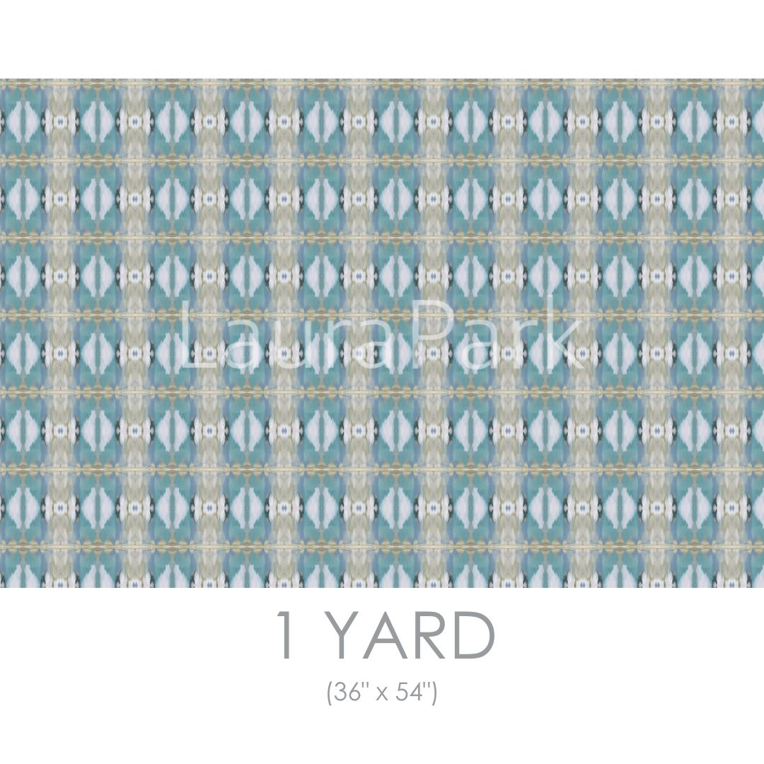 Little Chapel Light Blue Fabric by the Yard - Image 2