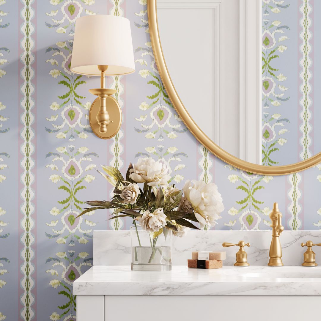 Rosemary Stripe Lavender Peel and Stick Wallpaper