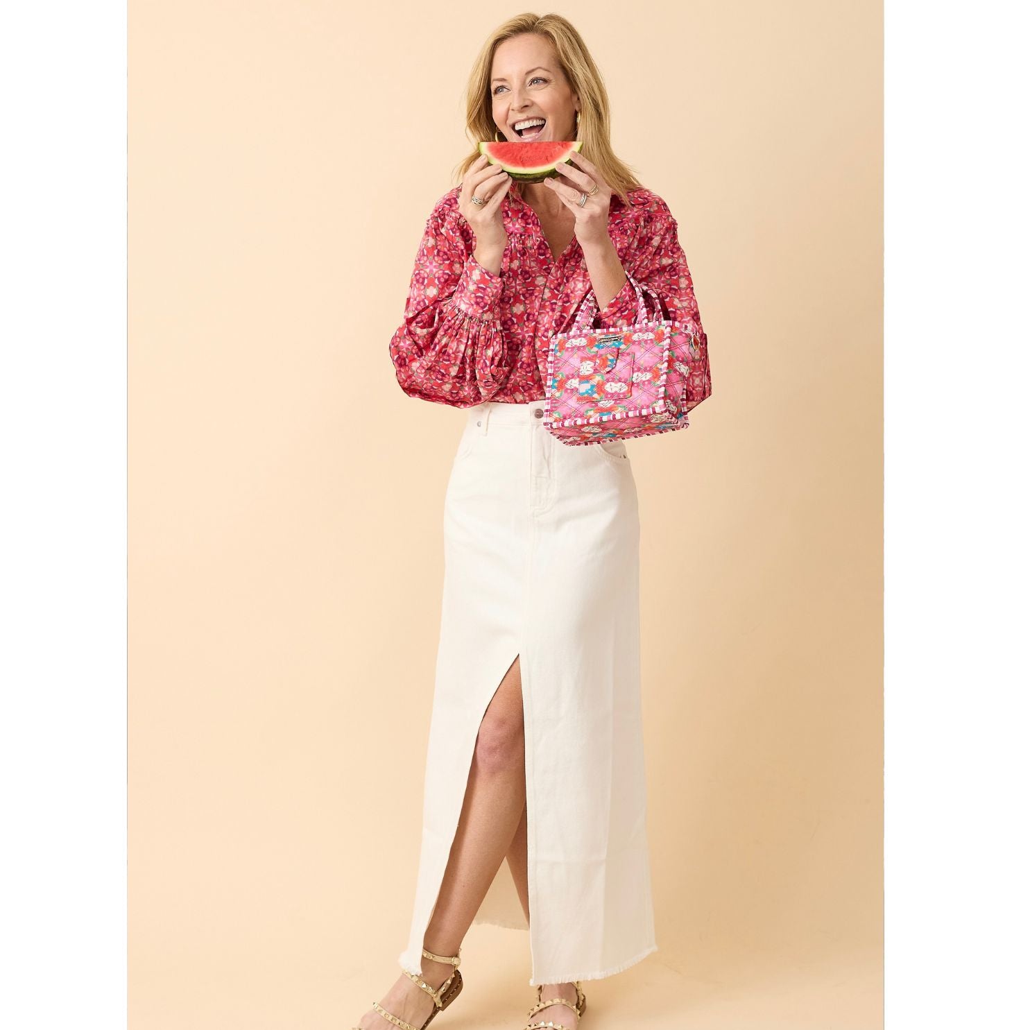OTW Quilted Crossbody - Strawberry Fields - Image 4