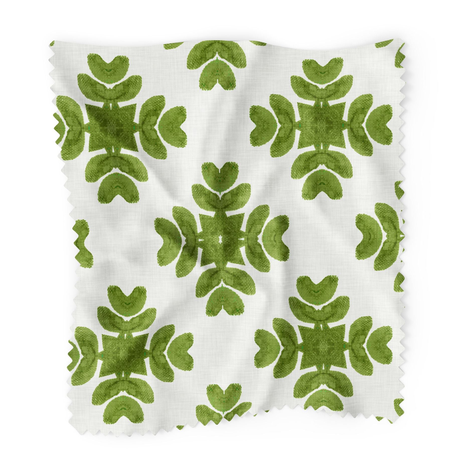 Brushstrokes Green Fabric by the Yard
