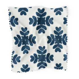 Brushstrokes Navy Fabric by the Yard
