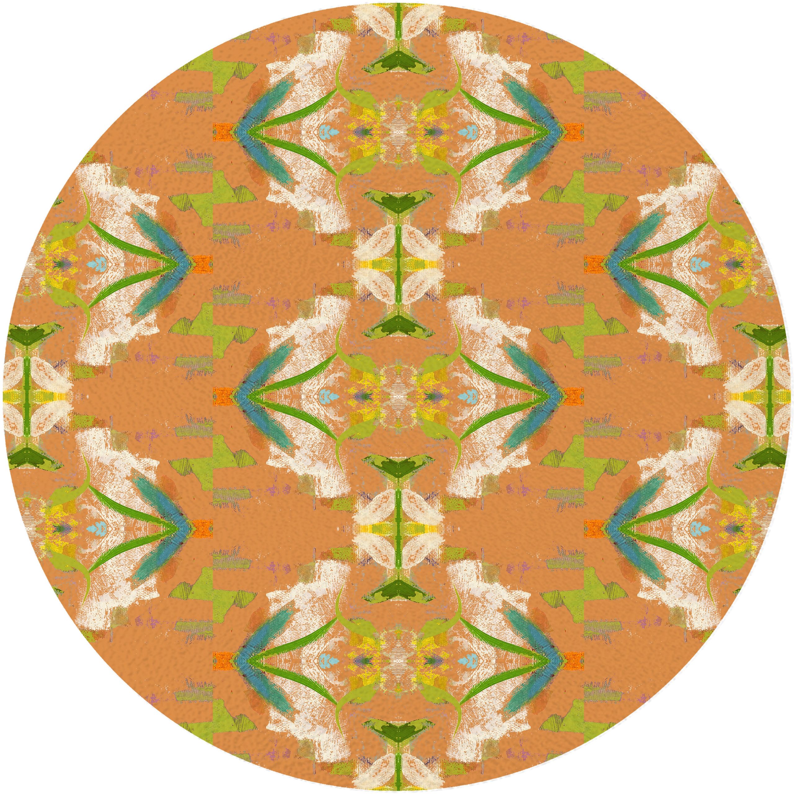 English Garden Orange Glass Cutting Board
