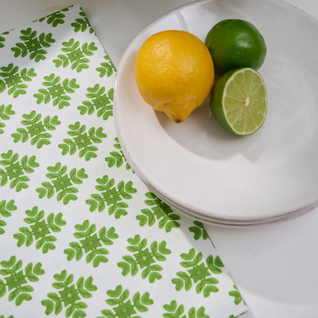 Brushstrokes Green Tea Towel - Image 3