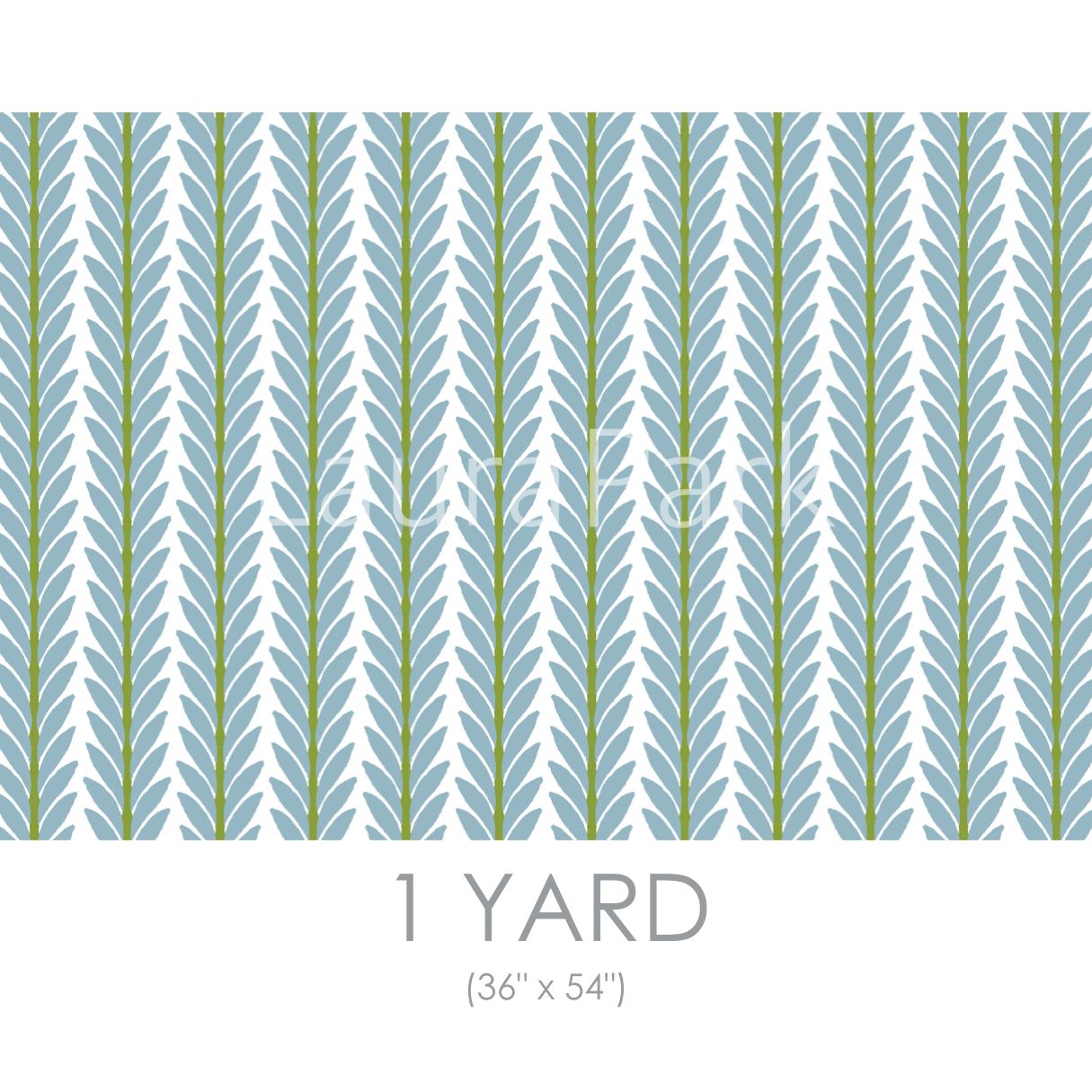 Frond French Blue Fabric by the Yard - Image 2