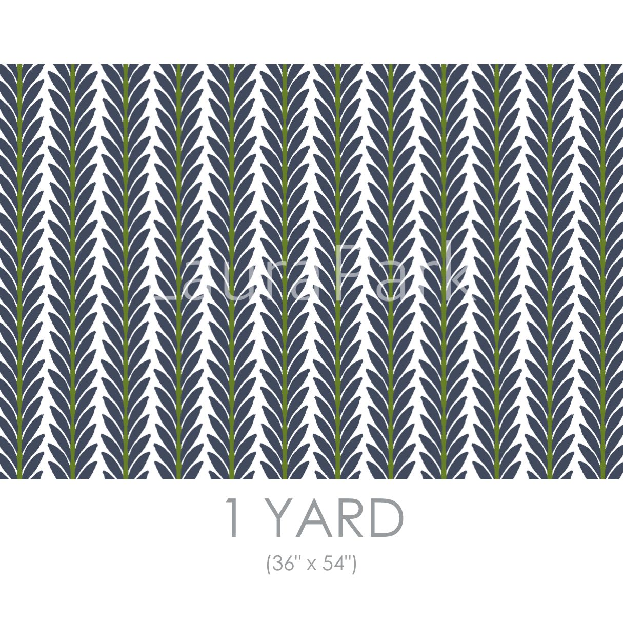 Frond Indigo Fabric by the Yard - Image 2