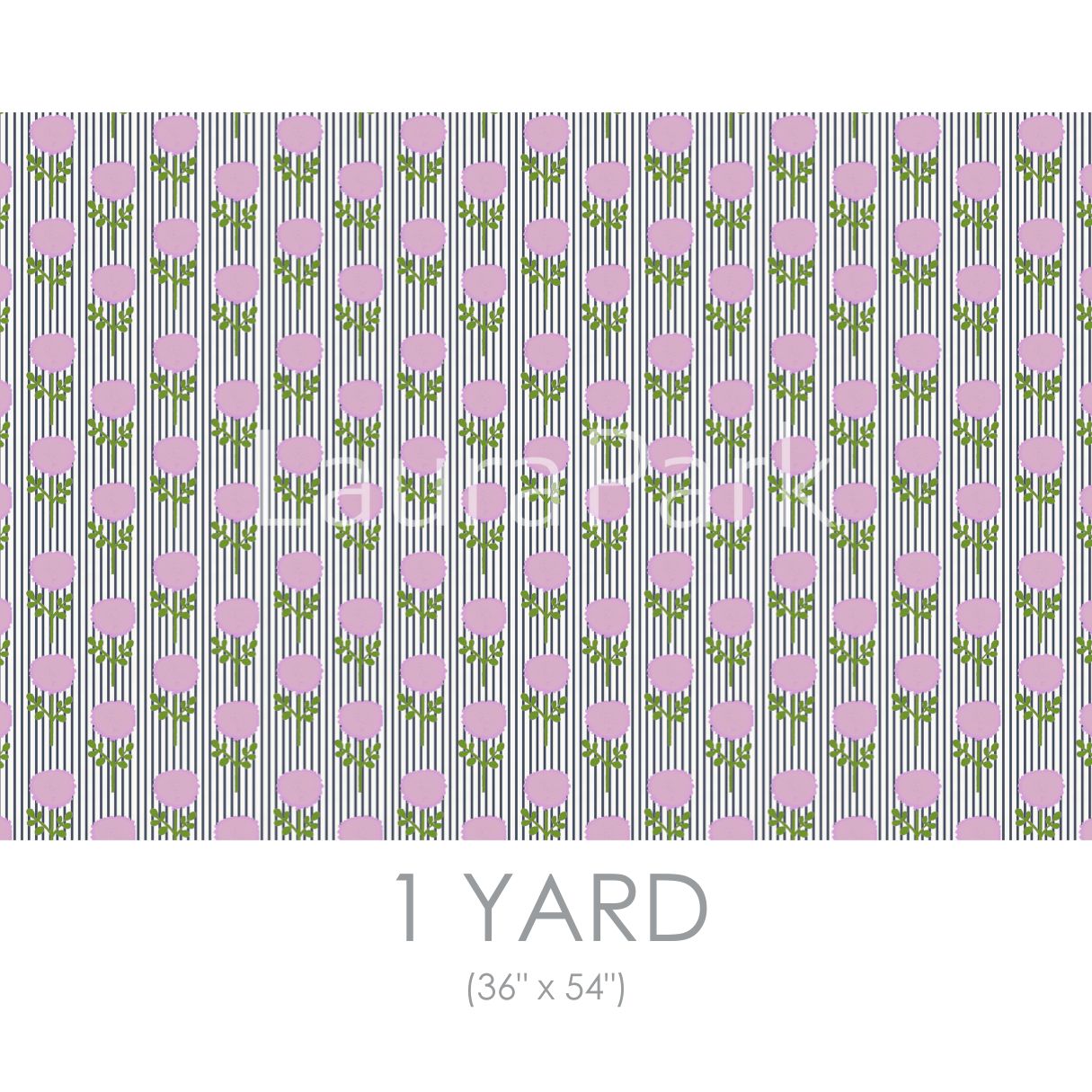 Marigold Ticking Stripe Pink Fabric by the Yard - Image 2