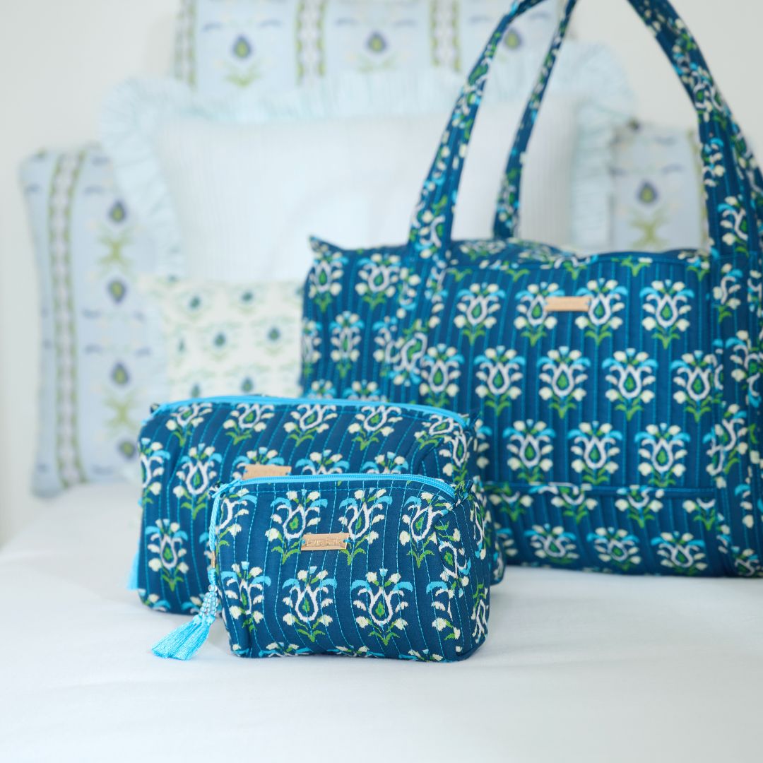 Rosemary Indigo Quilted Signature Duffle Bag - Image 3