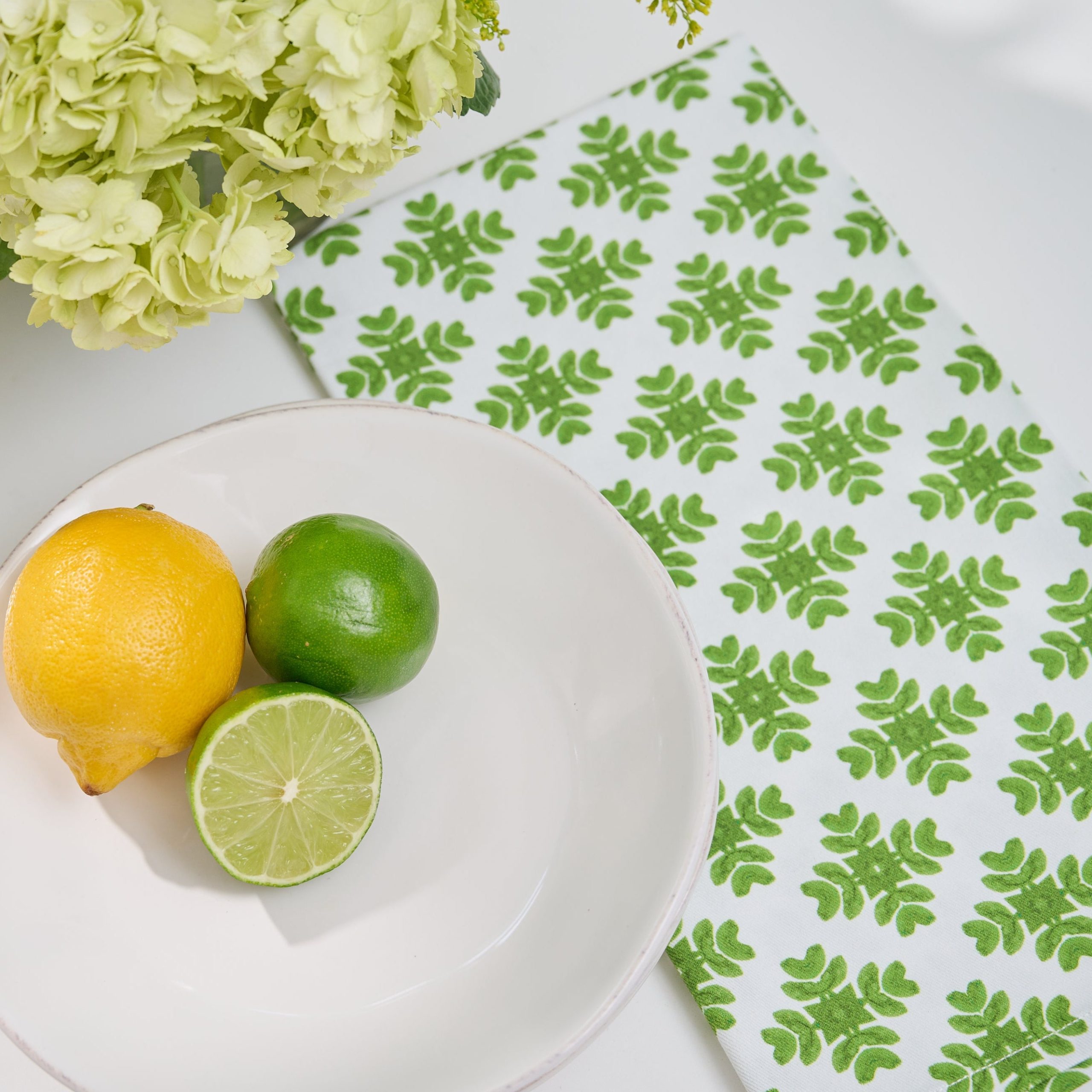 Brushstrokes Green Tea Towel - Image 2