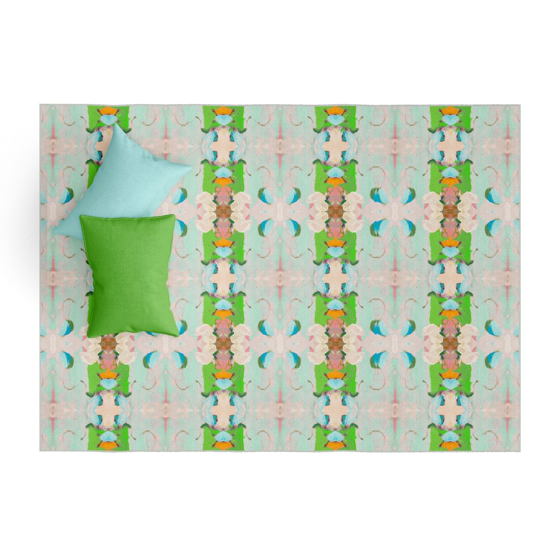 Monet's Garden Green Floor Mat