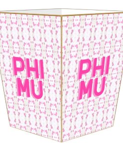 Phi Mu Waste Basket