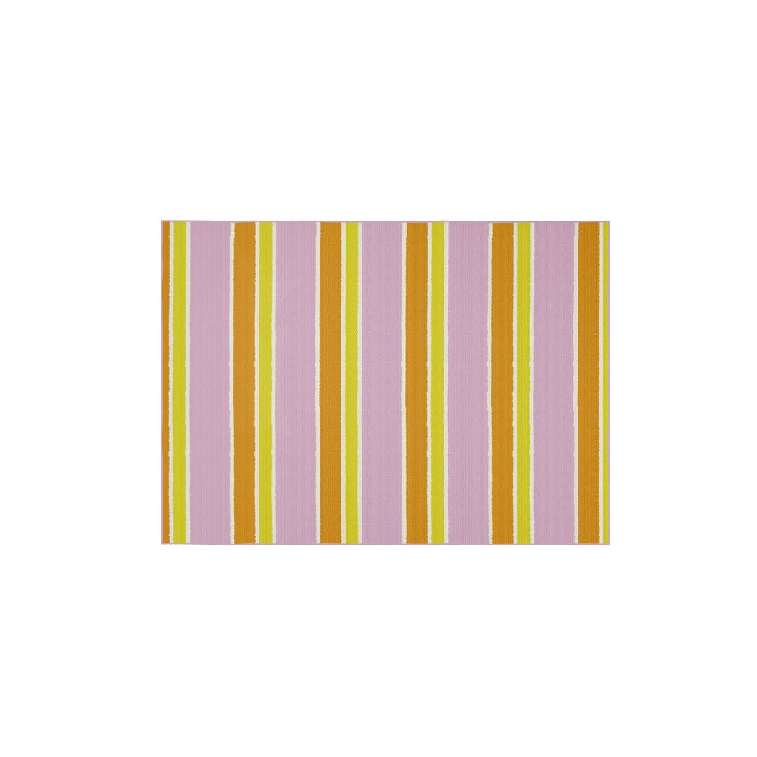 Striped Pink/Orange Floor Mat - Image 3