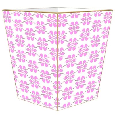 Clover Pink Waste Basket