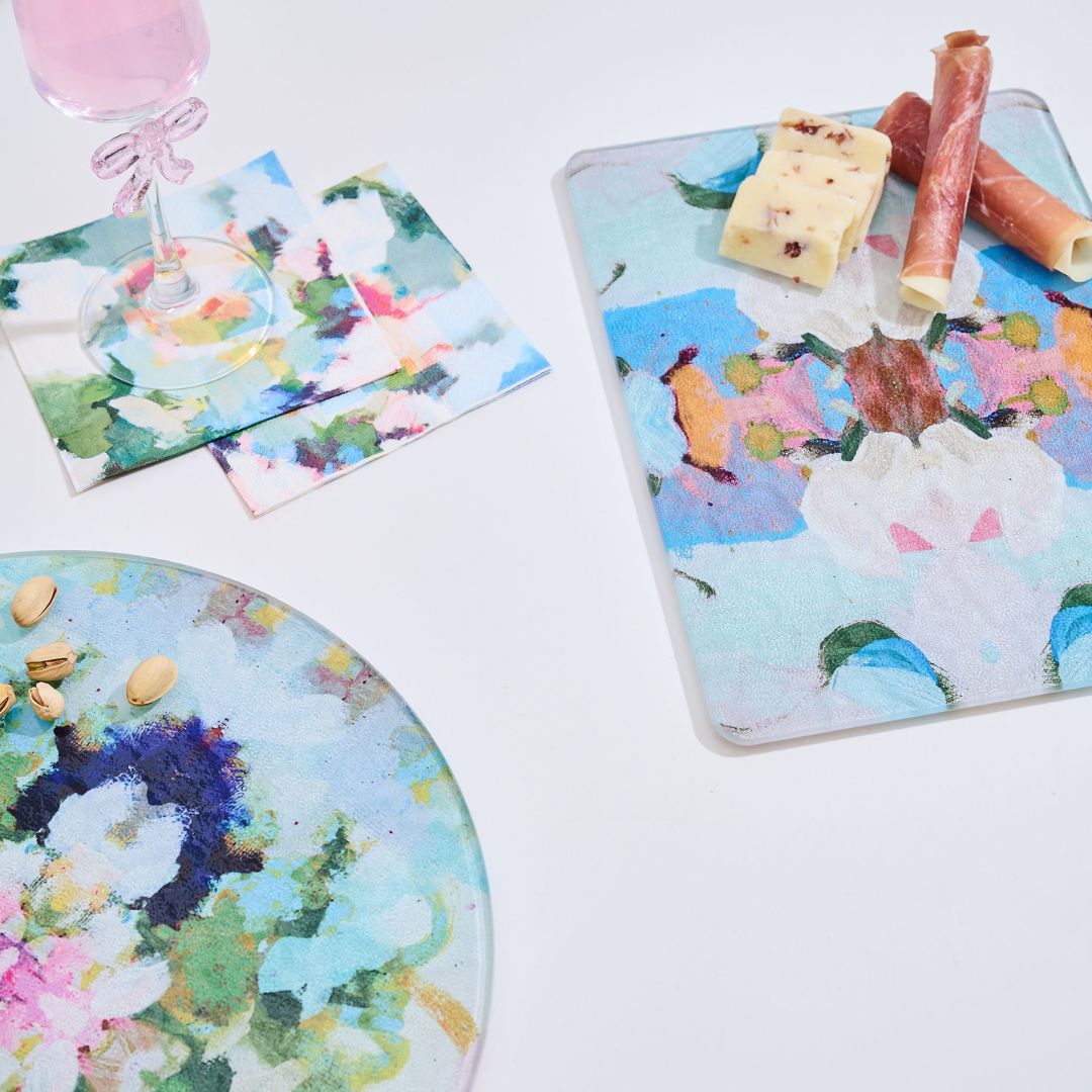 Nantucket Bloom Glass Cutting Board - Image 3