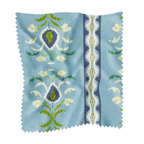 Rosemary Stripe French Blue Sample Swatch