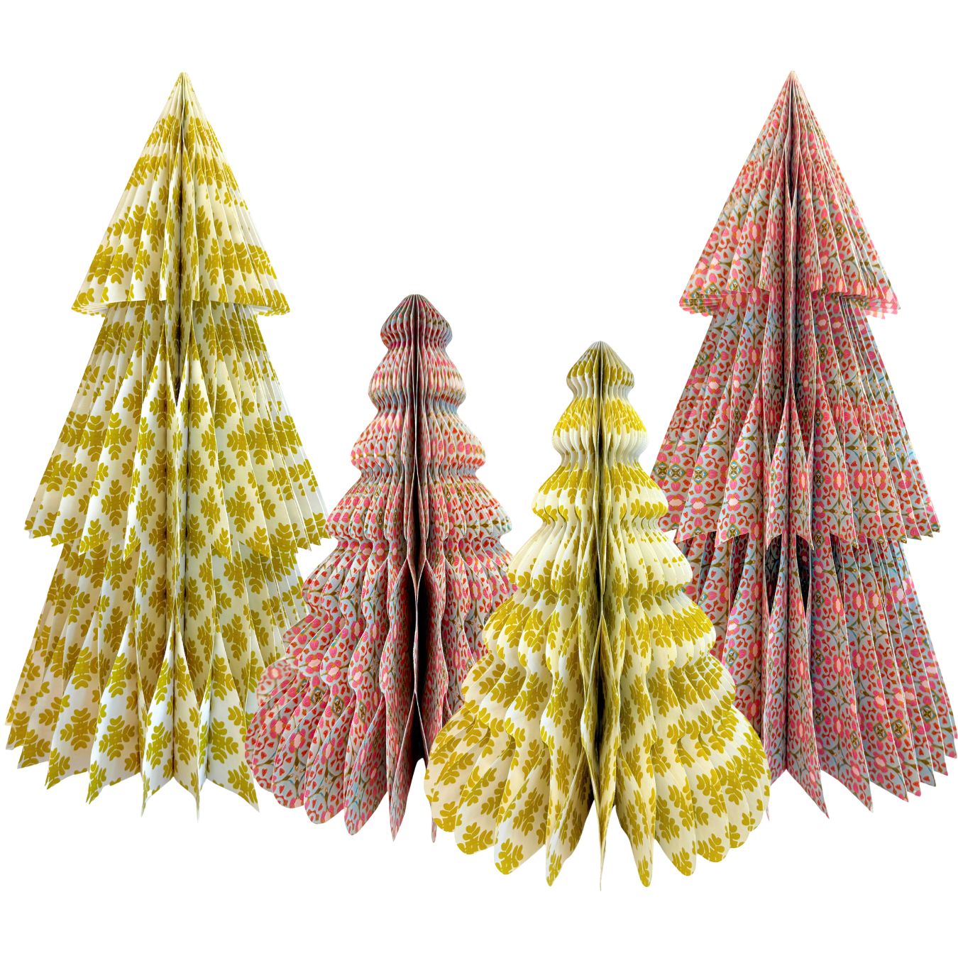 Brushstrokes Citrine 12Round Edge Honeycomb Christmas Tree - Image 3