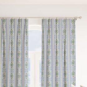 Rosemary Stripe Lavender Curtain Panel