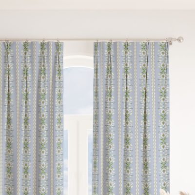 Rosemary Stripe Lavender Curtain Panel