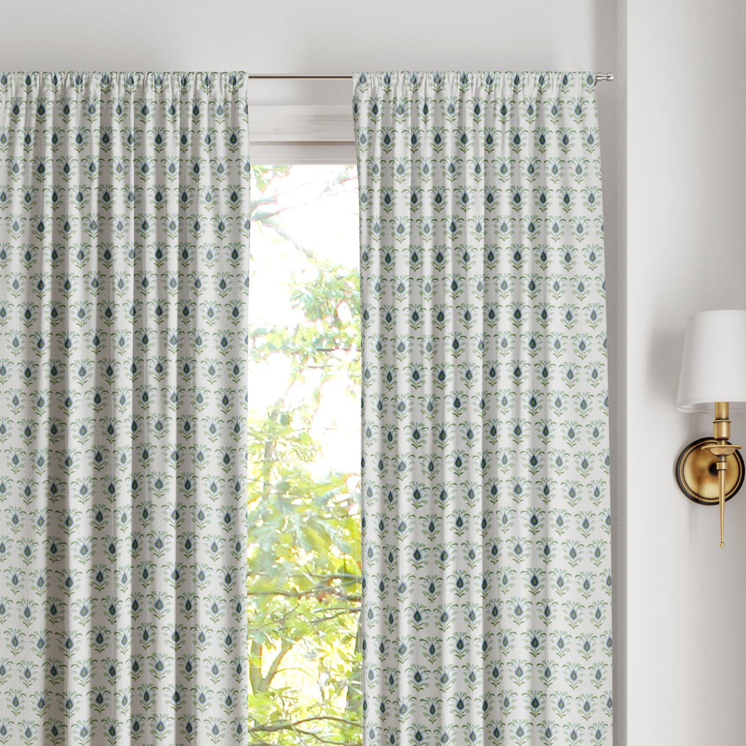 Rosemary White Curtain Panel - Image 4
