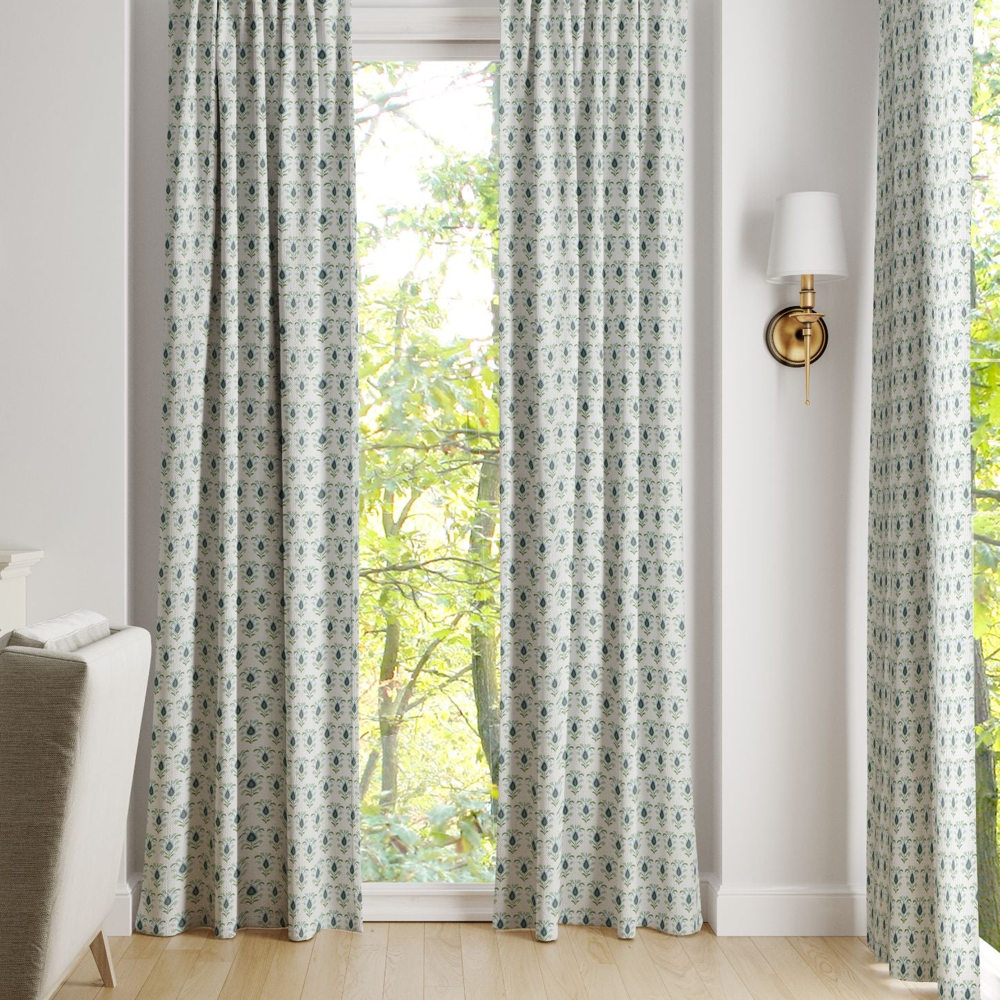 Rosemary White Curtain Panel - Image 3