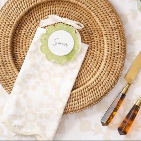 Highlands Beige Scalloped Dinner Napkins