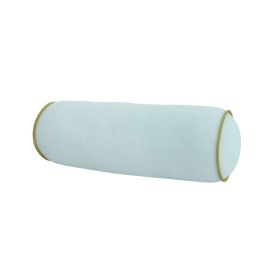 Spa Blue Velvet Bolster Pillow