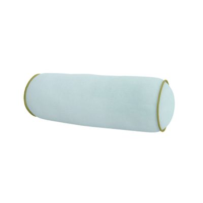 Spa Blue Velvet Bolster Pillow
